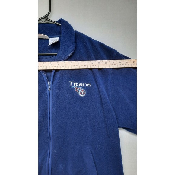NFL ACTIVE MEN SIZE LARGE BLUE FLEECE FULL ZIP TENNESSEE TITANS JACKET L - Picture 5 of 7